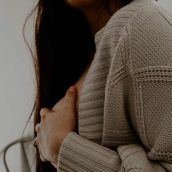 Apt 9 beige chunky knit cocoon sweater - Picture 11 of 12